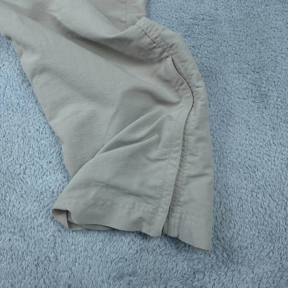 The North Face Convertible Pants Mens XL Short Beige Hiking Nylon Zip Off
